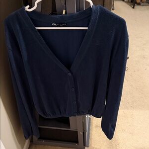 Zara Women's Deep Blue Cardigan
